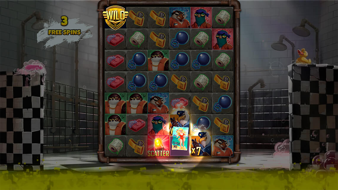 Zrzut ekranu z gry Flock Me slot online — darmowe demo i funkcje bonusowe