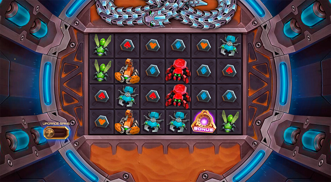 Zrzut ekranu z gry Snake Arena 2 slot online — darmowe demo i funkcje bonusowe