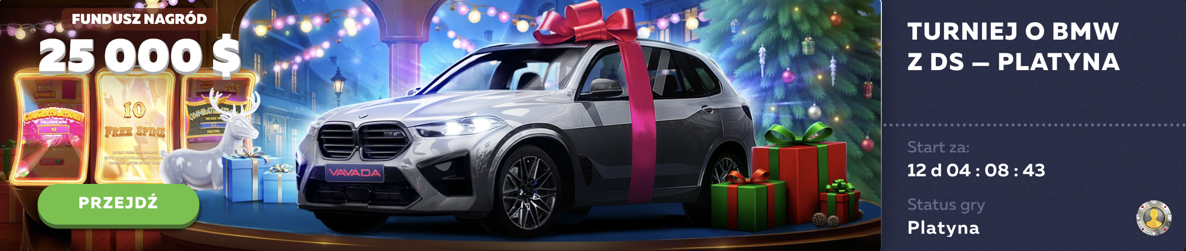 Turniej VAVADA BMW X5 – Ekskluzywne 200 Free Spinów (Platinum)